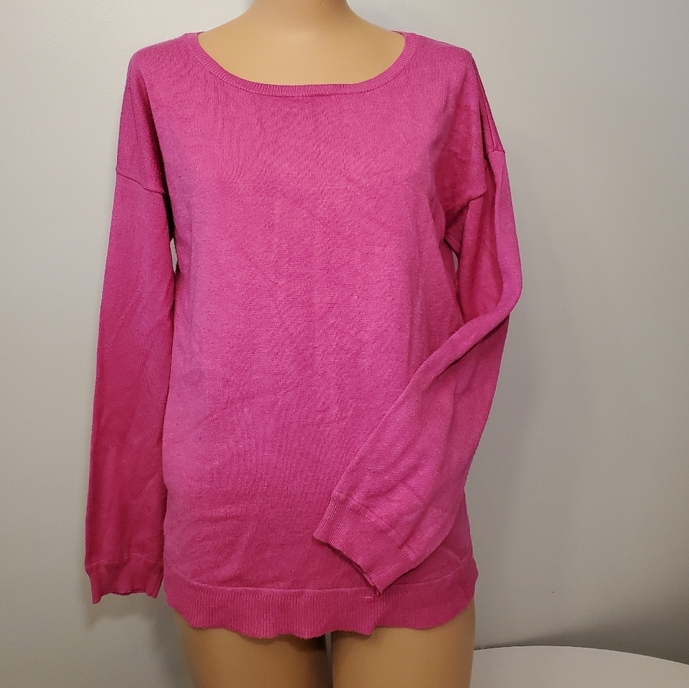 Cable & Gauge Fuchsia/Pink Sweater Top